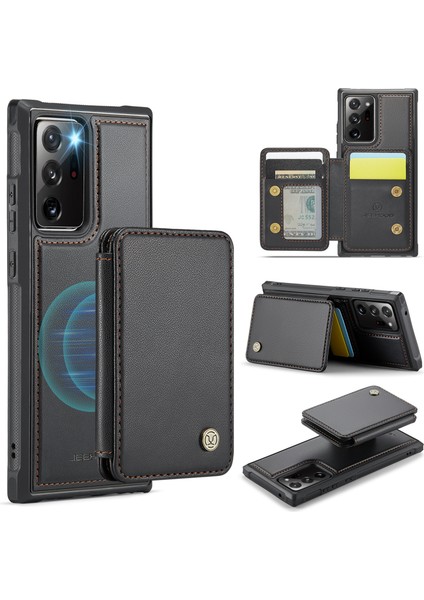 Samsung Galaxy NOTE20 ULTRA/NOTE20 Ultra 5g Kılıf Çıkarılabilir Kart Çantası-Siyah (Yurt Dışından)