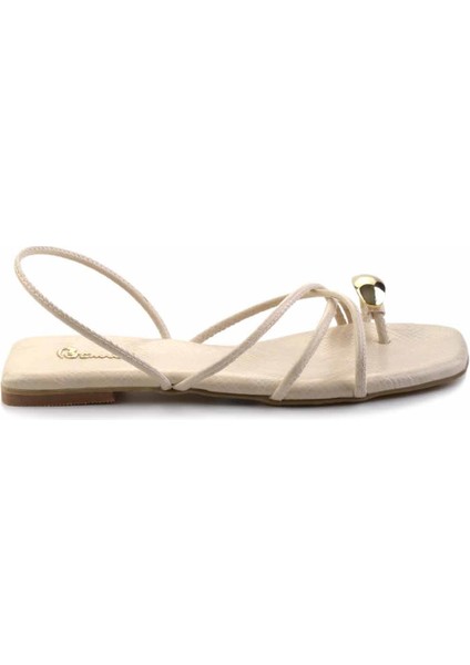 Bej Yılan Kadın Sandalet K05137031507 fiyatları
