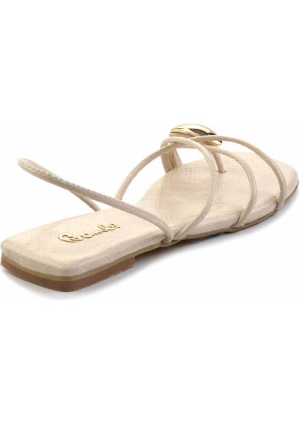 Bej Yılan Kadın Sandalet K05137031507 fırsatları