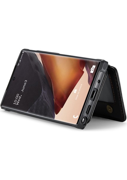 Samsung Galaxy NOTE20 ULTRA/NOTE20 Ultra 5g Kılıf Çıkarılabilir Kart Çantası-Siyah (Yurt Dışından)