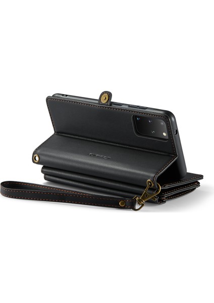 Caseme Samsung Galaxy S20 Plus 5g/4g Kılıf Crossbody Telefon Çantası Deri Kılıf-Siyah (Yurt Dışından) fırsatları