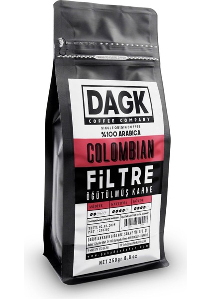 Filtre Kahve Colombian 250 gr Öğütülmüş