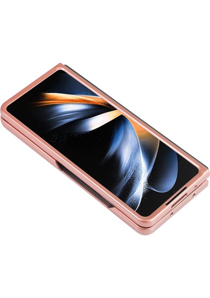 Samsung Galaxy Z Fold6 5g Telefon Kılıfı Için Glitter Elektroliz Tpu Çerçeve Pc Arka Kapak-Altın (Yurt Dışından)