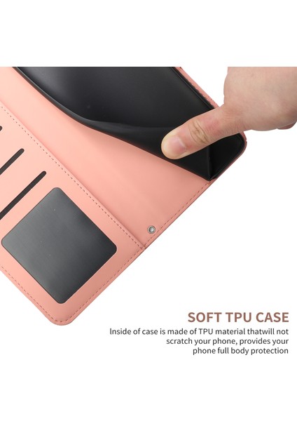 Samsung Galaxy M35 5g Kılıf Pu Deri Çiçek Crossbody Telefon Çantası-Pembe (Yurt Dışından)