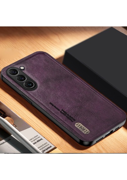 Samsung Galaxy S23+KILIF Tpu+Pu Mat Telefon Kapak Desteği Manyetik Araç Montajı-Mor (Yurt Dışından)