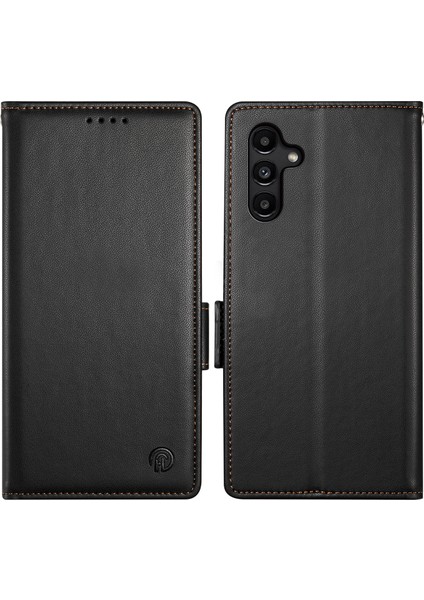 Samsung Galaxy A15 4g/5g Kılıf Çizilmez Pu Deri Tam Koruma Cep Telefonu Kapağı-Siyah (Yurt Dışından)
