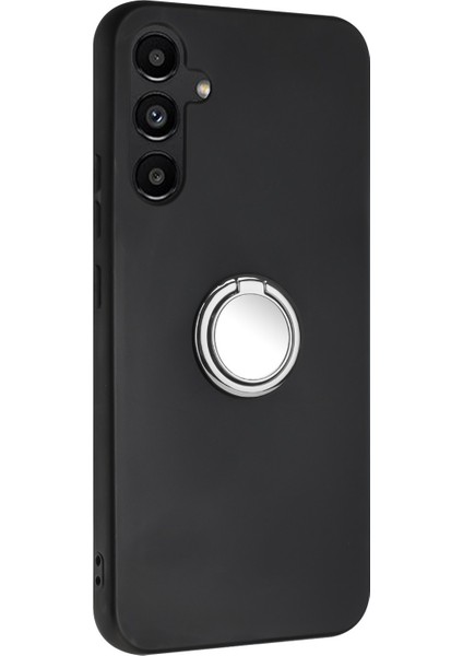 Samsung Galaxy M35 5g Kılıf Yüzüklü Kickstand Mat Yumuşak Tpu Telefon Kapağı-Gümüş (Yurt Dışından)