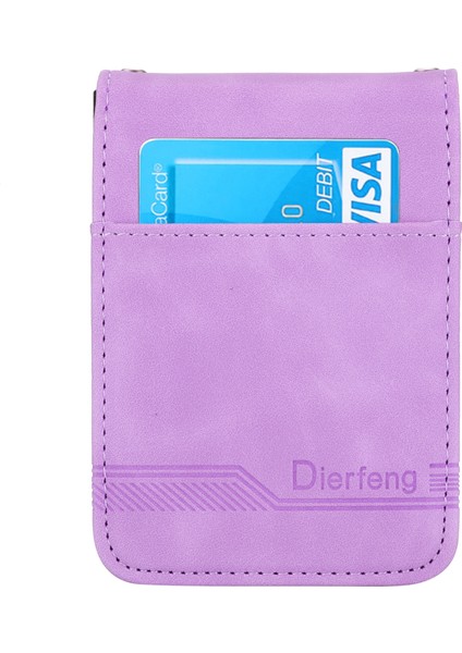 Dıerfeng Samsung Galaxy Z Flip6 5g Kart Yuvası Kılıf Hatları Baskılı Telefon Kapağı-Mor (Yurt Dışından)