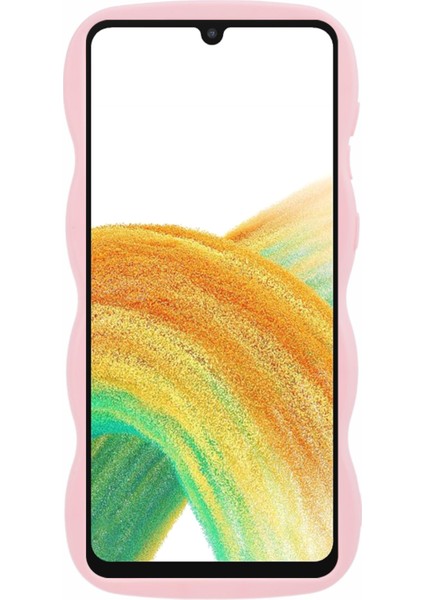 Samsung Galaxy A32 4g (Ab Versiyonu) Kılıf Dalga Çerçevesi Tpu Telefon Kapağı Düz ​​renk-Pembe (Yurt Dışından)