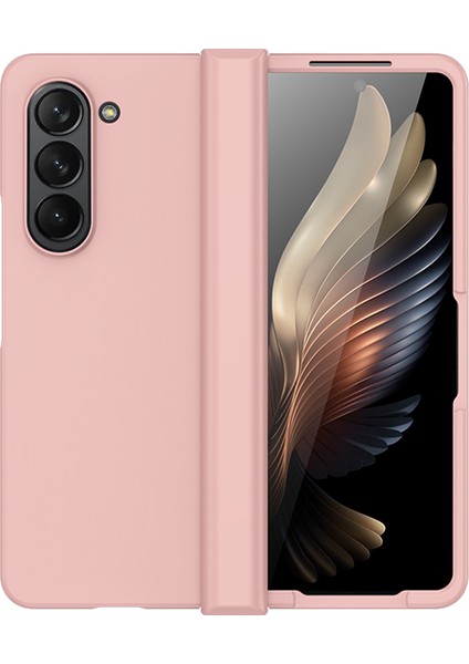 Samsung Galaxy Z Fold6 5g Kılıf Menteşe Korumalı Skin Feel Pc Telefon Kapağı-Pembe (Yurt Dışından)