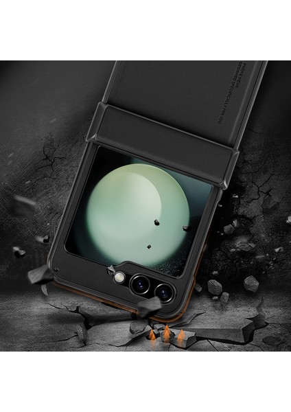 X-Level Samsung Galaxy Z Flip5 5g Telefon Kılıfı Pu Deri+Pc+Tpu Cep Telefonu Kapağı-Mor (Yurt Dışından)