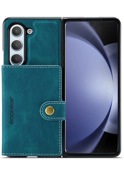 Jeehood Samsung Galaxy Z Fold5 5g Kılıf Kart Çantası Deri + Pc Katlanır Telefon Kapağı-Mavi (Yurt Dışından) fiyatları