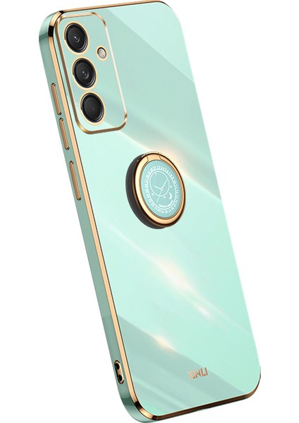 Xınlı Samsung Galaxy M55 5g Kılıf Yüzük Kickstand Tpu Telefon Kapağı-Mavi (Yurt Dışından)