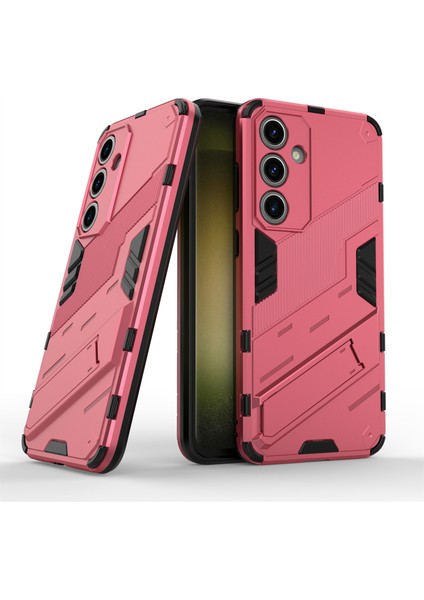 Samsung Galaxy S24 Fe Kılıf Kickstand Hibrit Sert Pc Yumuşak Tpu Telefon Kapağı-Gül (Yurt Dışından)