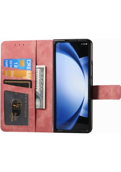Samsung Galaxy Z Fold6 5g Kılıf Fermuarlı Kese ile Ayrılabilir Pu+Tpu Cüzdan Telefon Kılıfı-Pembe (Yurt Dışından) fiyatları