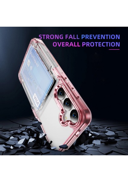 Samsung Galaxy S24 Kılıf Kickstand Tpu+Akrilik Şeffaf Telefon Kapak Kartı Tutucu-Şeffaf Pembe (Yurt Dışından) indirimleri