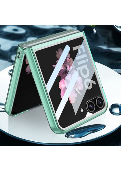 Samsung Galaxy Z Flip6 5g Kılıf Pc Telefon Kapağı Temperli Cam Arka Ekran Filmi-Şeffaf (Yurt Dışından)