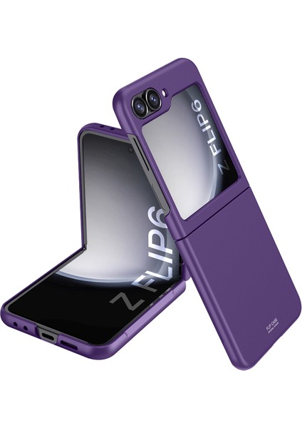 Samsung Galaxy Z Flip6 5g Ince Kılıf Skin-Feel Sert Pc Telefon Kapağı-Mor (Yurt Dışından)