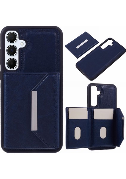 Samsung Galaxy A35 5g Kılıf Kickstand Tpu Telefon Kılıfı Kart Çantalı-Safir (Yurt Dışından)