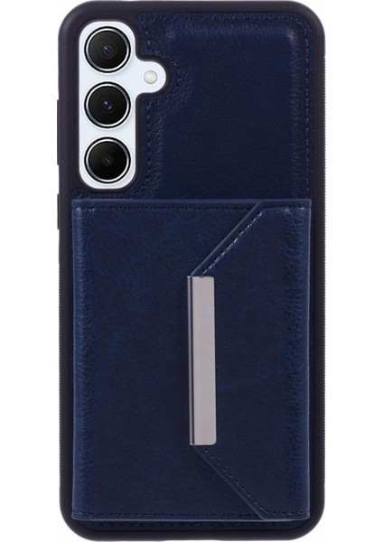 Samsung Galaxy A35 5g Kılıf Kickstand Tpu Telefon Kılıfı Kart Çantalı-Safir (Yurt Dışından)