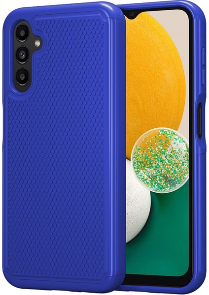 Samsung Galaxy A14 5g Kılıf Futbol Dokulu Pc+Tpu Cep Telefonu Arka Kapak-Koyu Mavi (Yurt Dışından)