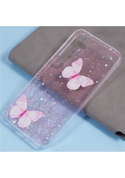 Wanlonfeng Aw Serisi Samsung Galaxy A35 5g Kılıf Sparkle Tpu Telefon Kapağı Temperli Cam Filmi-Pembe (Yurt Dışından)