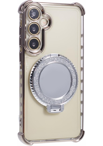 Samsung Galaxy A35 5g Yan Kalp Desenli Kılıf Ayna-Gri Kickstand Tpu Telefon Kapağı (Yurt Dışından) modelleri