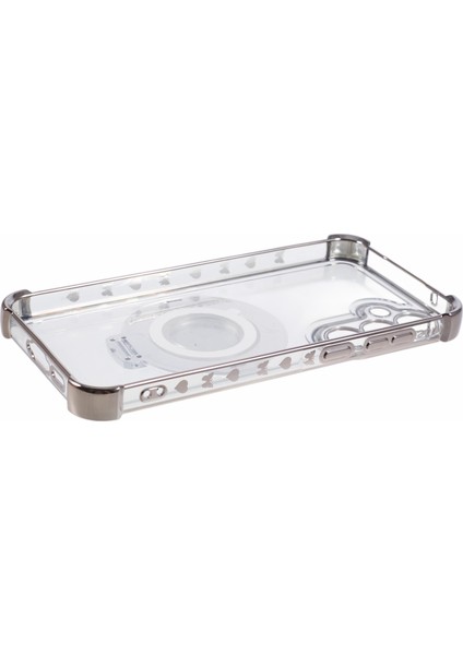 Samsung Galaxy A35 5g Yan Kalp Desenli Kılıf Ayna-Gri Kickstand Tpu Telefon Kapağı (Yurt Dışından) indirimleri