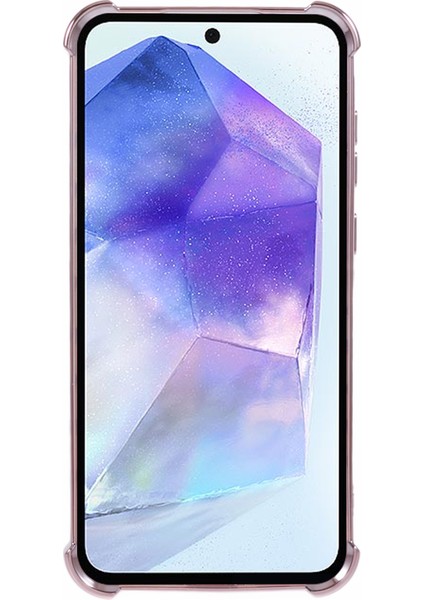 Samsung Galaxy S24 Tpu Kılıf Aşk Kalp Desenli Çerçeve Simli Telefon Kapağı-Pembe (Yurt Dışından)