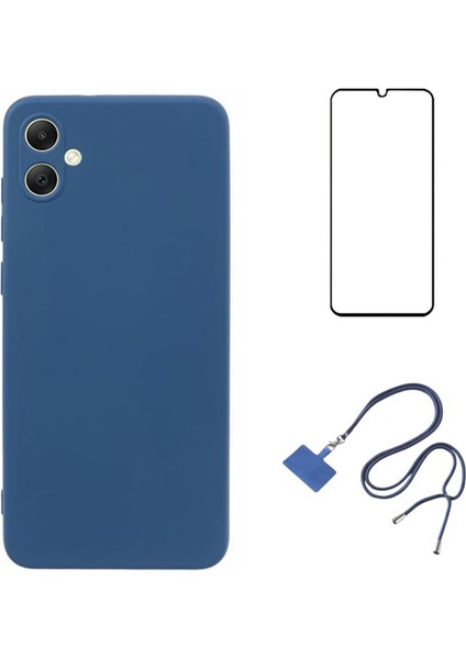 Wanlonfeng Rb1 Serisi Samsung Galaxy A05 4g Tpu Kılıf Ekran Koruyucu Kordon 3'ü 1 Arada Safir (Yurt Dışından)
