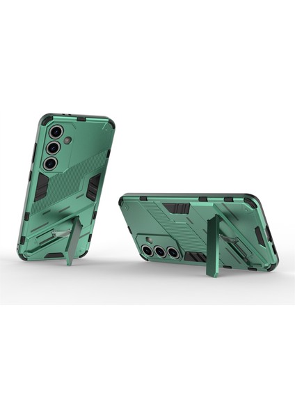 Samsung Galaxy S24 Fe Kılıf Kickstand Hibrit Sert Pc Yumuşak Tpu Telefon Kapağı-Yeşil (Yurt Dışından) fiyatları