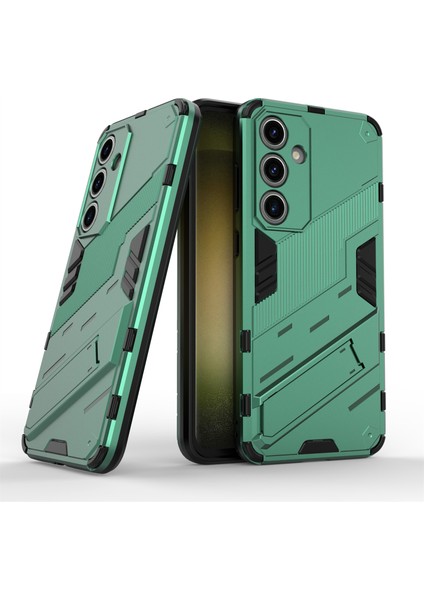 Samsung Galaxy S24 Fe Kılıf Kickstand Hibrit Sert Pc Yumuşak Tpu Telefon Kapağı-Yeşil (Yurt Dışından) fırsatları