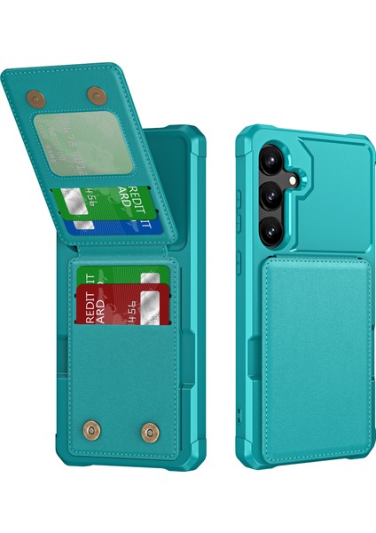 ZM11 Samsung Galaxy A35 5g Kılıf Kart Yuvası Kickstand Pu+Tpu Telefon Kapağı-Yeşil (Yurt Dışından)