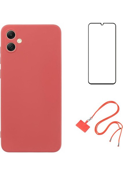 Wanlonfeng Rb1 Serisi Samsung Galaxy A05 4g Tpu Kılıf Ekran Koruyucu Kordon 3'ü 1 Arada Alıç Kırmızı (Yurt Dışından)