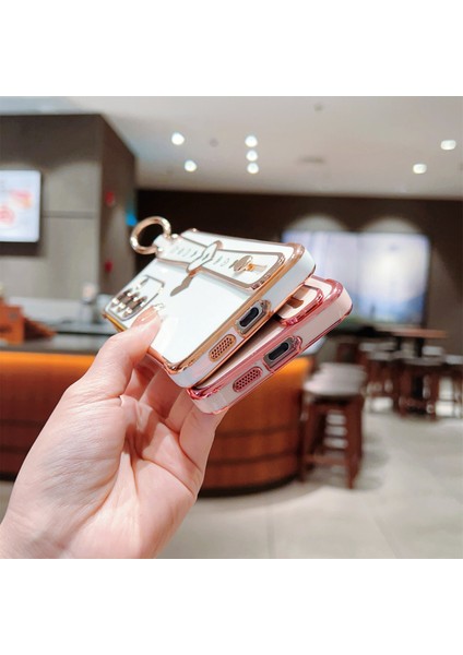 Samsung Galaxy S24 Kılıf Tpu Telefon Kılıfı Bileklik-Fildişi Beyazı Elektrolizle Kalp Tasarımı (Yurt Dışından)