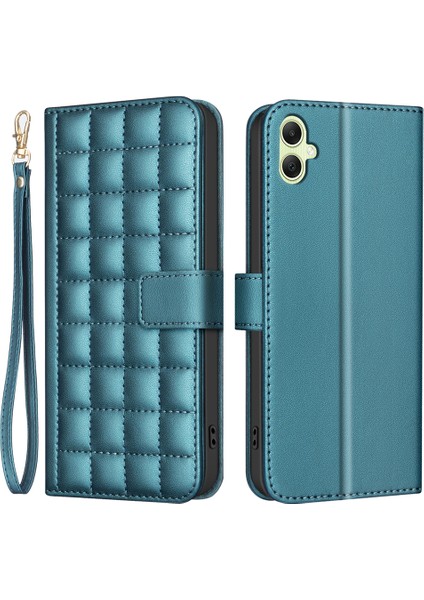 Bınfen Renk Samsung Galaxy A05 4g Deri Kılıf Katlanır Stand Telefon Kapağı-Yeşil (Yurt Dışından)