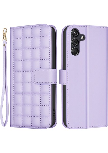 Bınfen Renk Samsung Galaxy A24 4g (162.1 x 77.6 x 8.3mm) Cüzdan Kılıf Deri Kapak-Açık Mor (Yurt Dışından)