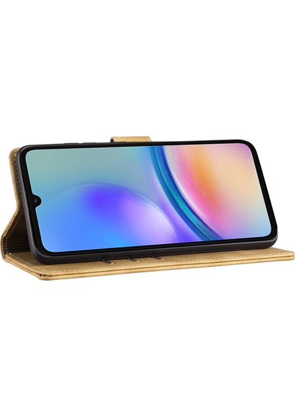 Samsung Galaxy A35 5g Telefon Kılıfı Için Sevimli Kedi Baskı Anti-Scratch Pu Deri Cüzdan Kapak Çevirin-Açık Kahverengi (Yurt Dışından)