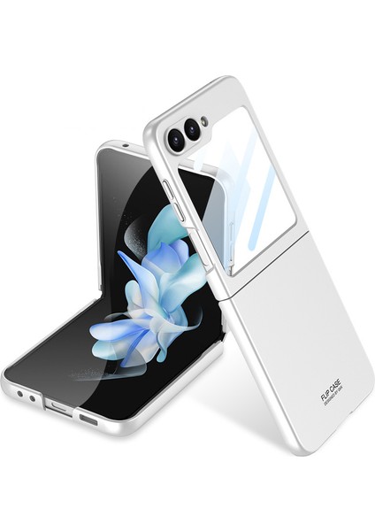 Samsung Galaxy Z Flip6 5g Kılıf Için Küçük Ekran Filmli Ultra Ince Pc Telefon Kılıfı-Gümüş (Yurt Dışından)