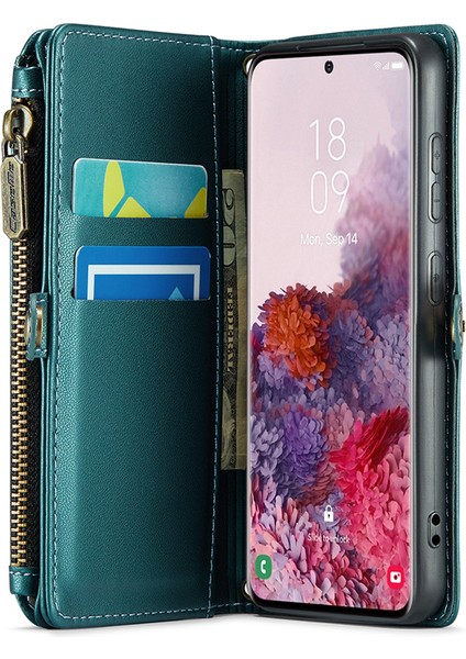 Samsung Galaxy S20 4G/S20 5g Cüzdan Kılıf Rfıd Engelleme Pu Deri Telefon Kapağı-Yeşil (Yurt Dışından) modelleri