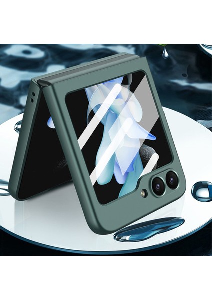 Samsung Galaxy Z Flip6 5g Kılıf Küçük Ekran Filmli Ultra Ince Pc Telefon Kılıfı-Mor (Yurt Dışından)