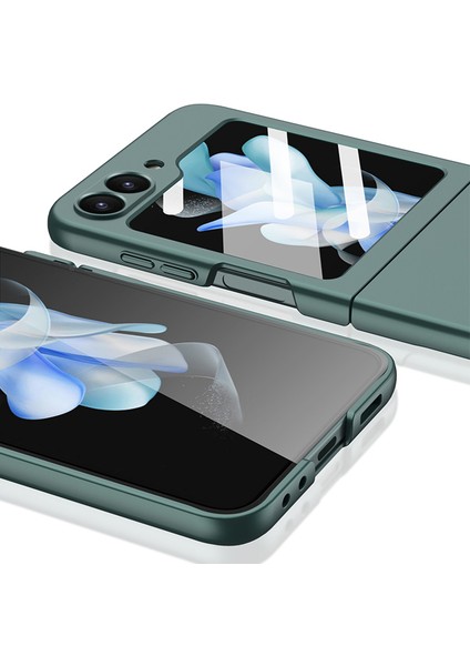 Samsung Galaxy Z Flip6 5g Kılıf Küçük Ekran Filmli Ultra Ince Pc Telefon Kılıfı-Mor (Yurt Dışından)