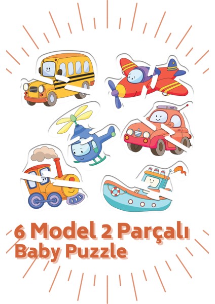 Baby Puzzle 12 Parça, 1 Yaş "taşıtlar" BON8019