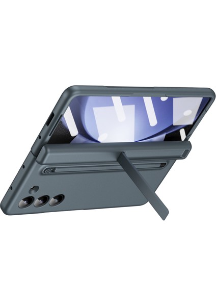 Samsung Galaxy Z Fold6 5G Kılıf Stylus ve Temperli Cam Filmli Sert PC Telefon Kılıfı-Gri Yeşil (Yurt Dışından) fırsatları