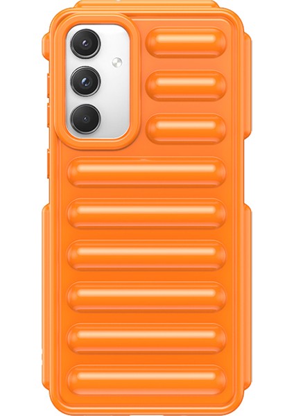 Kapsül Serisi Samsung Galaxy M55 5g Tpu Telefon Kılıfı Düşme Koruması Cep Telefonu Kapağı-Turuncu (Yurt Dışından)