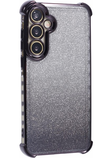 Samsung Galaxy A15 5g Kılıf Glitter Gradyan Aşk Kalp Desenli Tpu Telefon Kapağı-Siyah (Yurt Dışından)