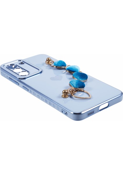 Samsung Galaxy S21+5G Kılıf Kalp Zincir Askılı-Mavi Düşme Önleyici Yumuşak Tpu Telefon Kılıfı (Yurt Dışından) indirimleri
