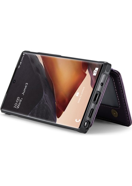 Samsung Galaxy NOTE20 ULTRA/NOTE20 Ultra 5g Kılıf Çıkarılabilir Kart Çantası-Mor (Yurt Dışından)
