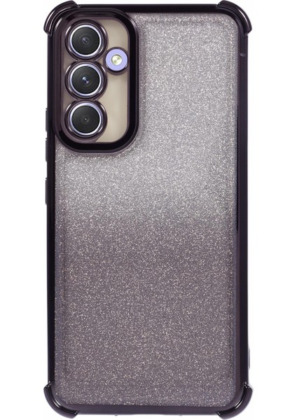 Samsung Galaxy A54 5g Kılıf Sparkle Darbeye Dayanıklı Tpu Telefon Kapağı Galvanik Kenarlar-Siyah (Yurt Dışından)