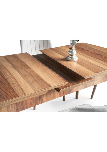Milano Mdf Açılır Mutfak Masa 6 Lı Sandalyeli Takım 75x130cm fiyatları